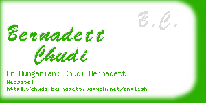 bernadett chudi business card